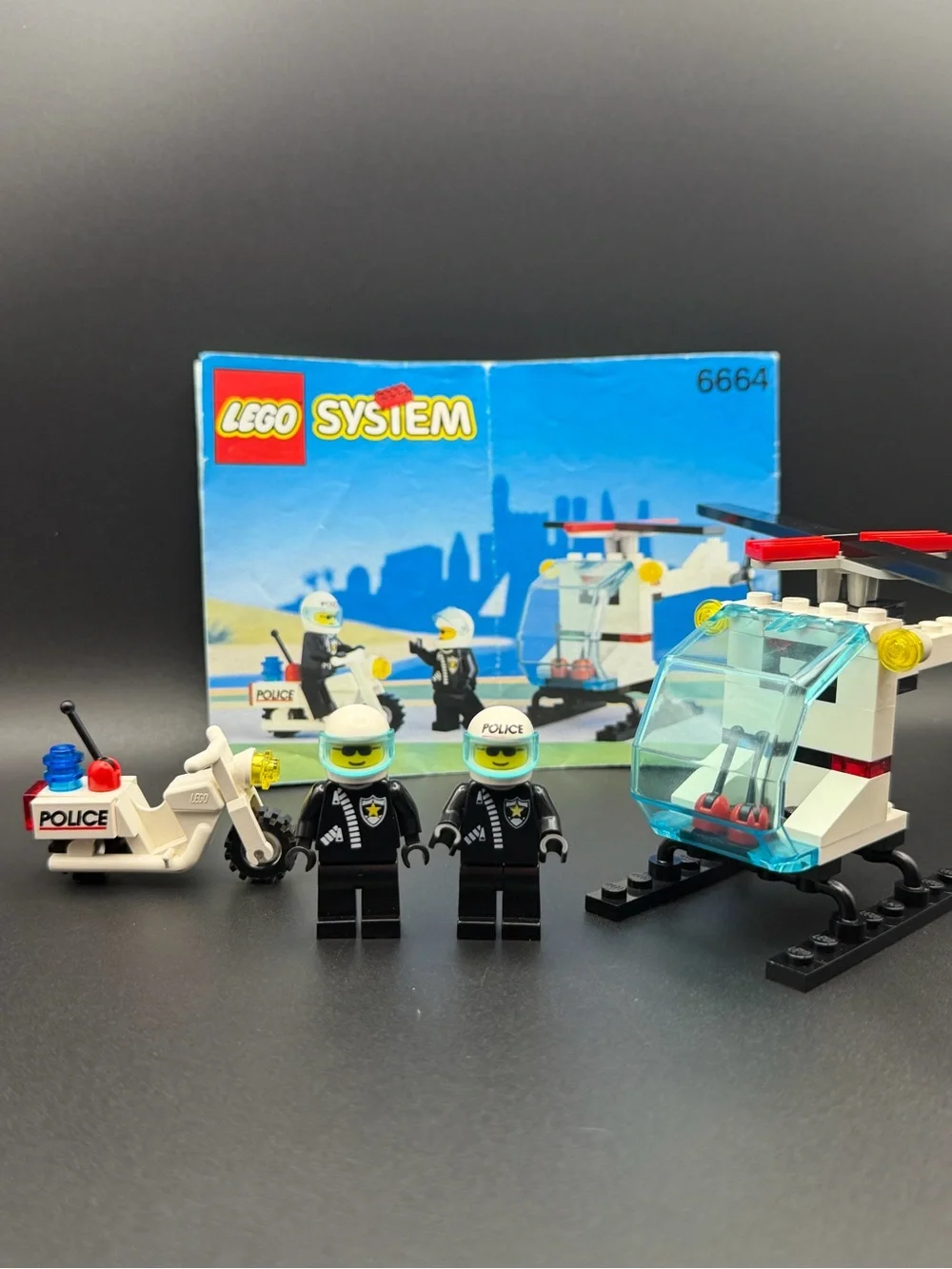 Vintage LEGO Town 6664 Chopper Cops Police Set – 1993
